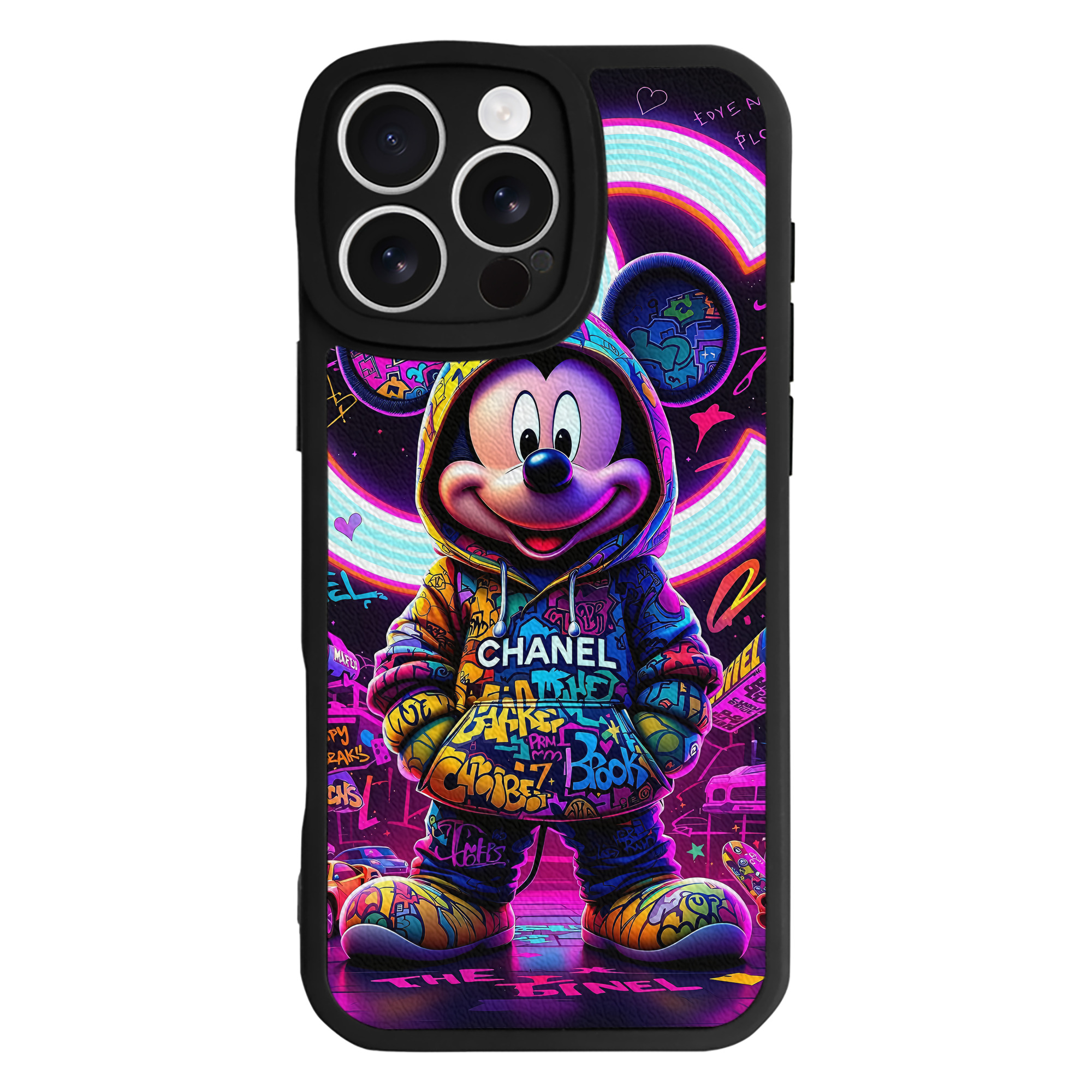 （画像用） ミッキーマウス Mickey Mouse 【iPhone 16シリーズ対応】シリコンスマホケース（レザー調） 材質：シリコン